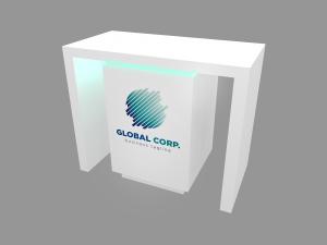 MOD-1743 Waterfall Workstation Counter with MOD-1593 Counter-- Image 1