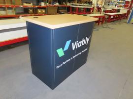 LT-116 Portable Counter with Vinyl Graphics, Wireless Charging Pads, and Locking Storage