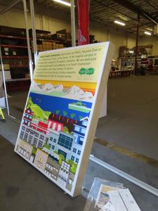 Custom SuperNova Wall-mounted Lightbox with SEG Fabric Graphic and Laminated Finish