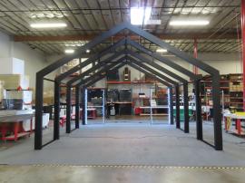 Wood and Aluminum Gable Arch Structure with SuperNova LED Lights