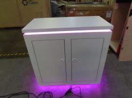 Modified MOD-1579 Counter with Locking Storage, RGB Lights, and Grommet -- View 2