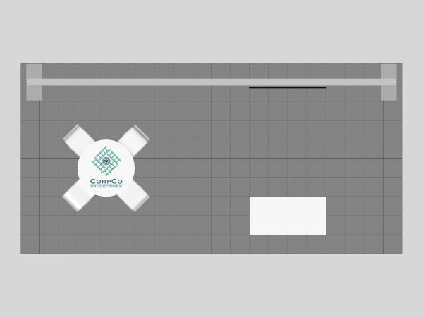 RE-2163 SuperNova Lightbox with Fabric Graphic -- Plan View