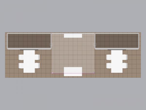 RENTAL | RE-3009 SuperNova LED Inline Exhibit -- Plan View